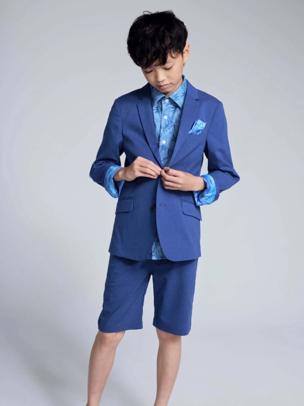 NWT Appaman Boys Suit Set Size 10 - Linen Canopy Blue Suit Set